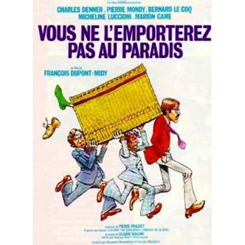 Vous Ne L'emporterez Pas Au Paradis - Véritable Affiche De Cinéma Pliée - Format 40x60 Cm - De François Dupont-Midy Avec Charles Denner, Pierre Mondy, Micheline Luccioni, Bernard Le Coq, Marion - 1975