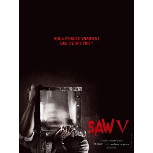 Saw 5/Cinq - Véritable Affiche De Cinéma Pliée - Format 40x60 Cm - De David Hackl Avec Tobin Bell, Costas Mandylor, Scott Patterson, Betsy Russell, Mark Rolston, Julie Benz - 2008