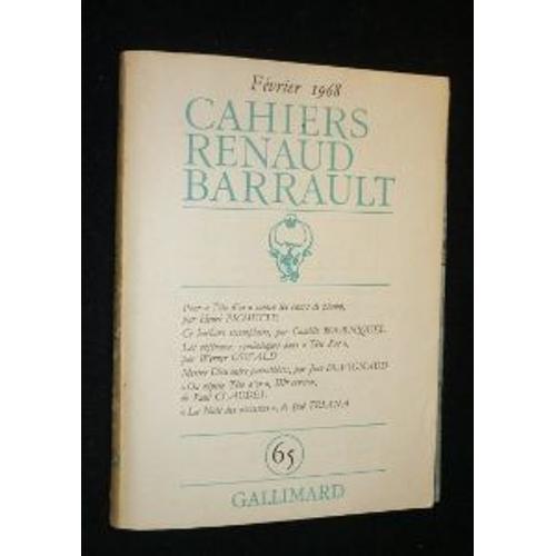Cahiers Renaud-Barrault N° 65 - Paul Claudel
