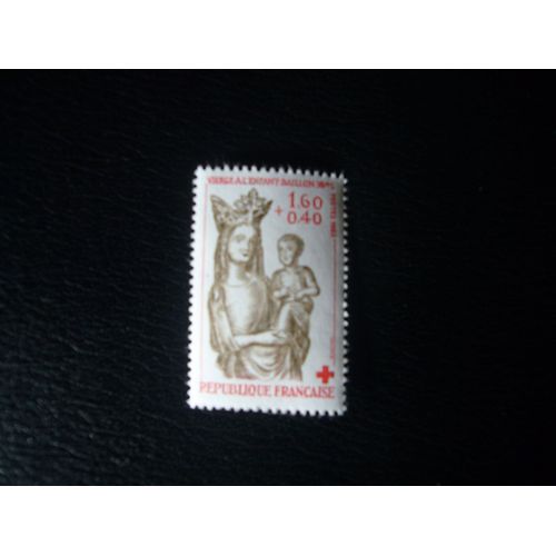 Timbre Vierge A L'enfant Baillon, Croix Rouge, N°2295