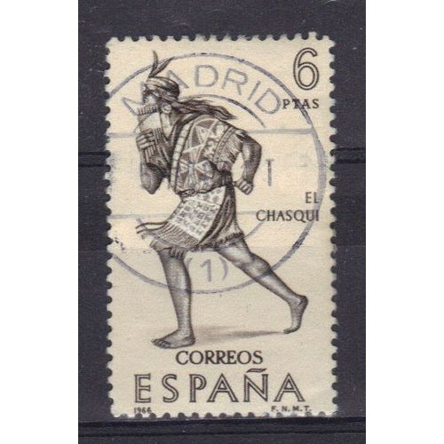 Espagne 1966 : Courrier Inca - Timbre Oblitéré