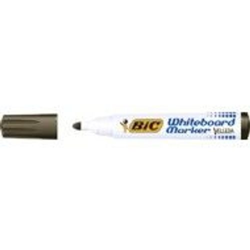 Bic - Velleda - Marqueur Effaçable À Sec Pour Tableau Blanc - Pointe Ogive - Encre À Base D'alcool Noir - Lot De 12