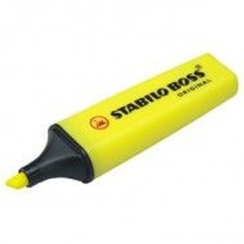 Lot De 10 Surligneur Pointe Biseautée Jaune Stabilo Boss