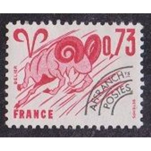 Timbre N°P.R.151 Y&t 0,73 F Carmin Signes Du Zodiaque Bélier