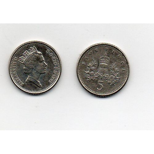 Angleterre 5 Pence 1991