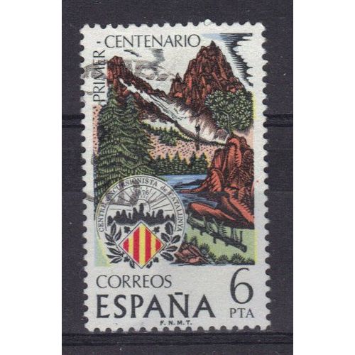 Espagne 1976 : Centenaire Du Centre De Tourisme De Catalogne - Timbre Oblitéré