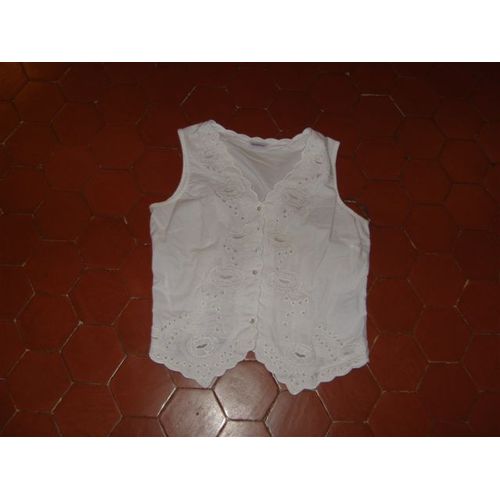 Chemisier Toile Coton Blanc Blanche Porte