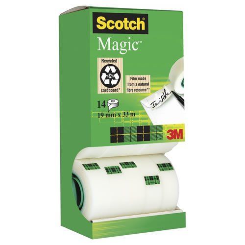 Scotch Tour Distributrice De 14 Rouleaux De Magic 19mm X 3