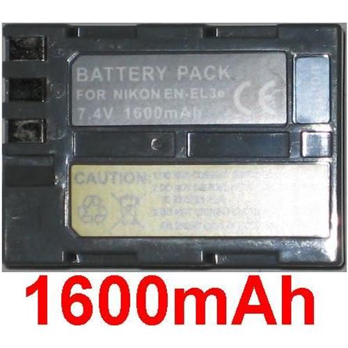 Batterie Pour NIKON EN-EL3E ENEL3E CoolPix D50, D70, D70s, D80, D90, D300, D700, D900 **1600mAh**