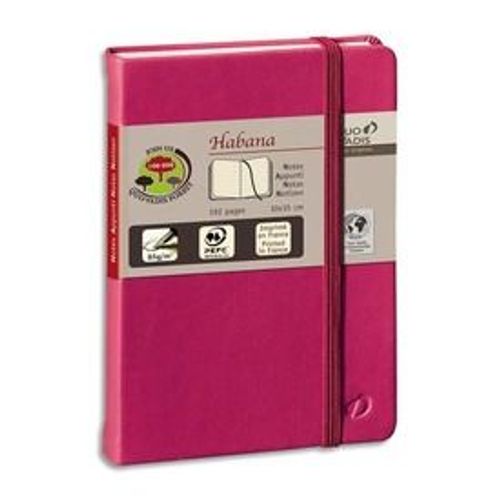 Quo Vadis Habana Carnet De Note Emboité 10x15cm 192pages Lignée ? Couverture Rose Framboise