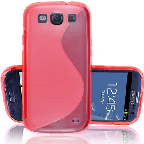 Coque Silicone Gel Rouge Pour Samsung Galaxy S3 I9300