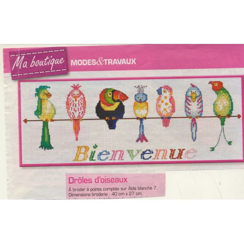 Patron Couture Décoration Broderie Modes Et Travaux N° 359257 : Tableau "Drôles D'oiseaux"