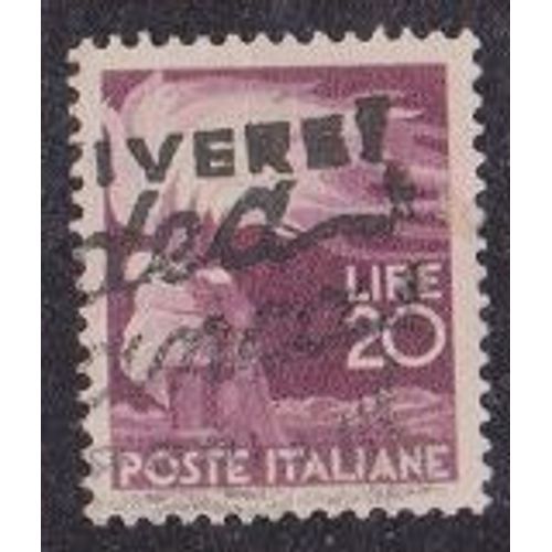 Timbre D'italie N°499 Y&t 20 L Lilas-Brun Série Courante Flambeau