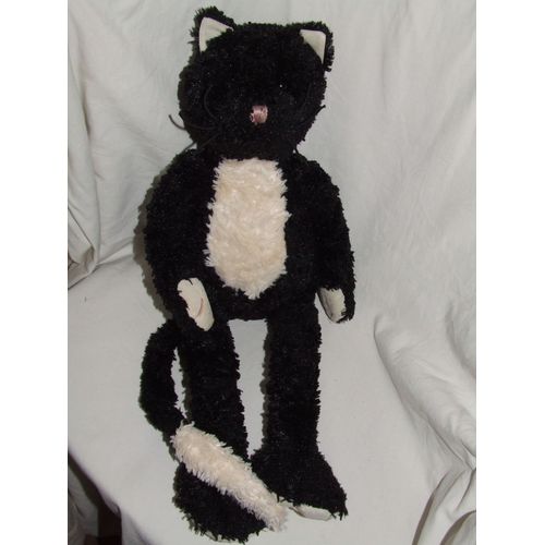 Chat Jellycat Doudou Noir Blanc Peluche De 50 Cm