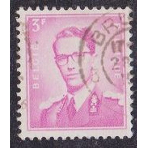Timbre De Belgique N°1067 Y&t 3 F Lilas Série Courante Roi Baudouin 1er