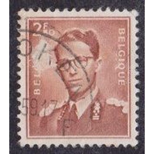 Timbre De Belgique N°1028 Y&t 2,50 F Brun-Rouge Série Courante Roi Baudouin 1er