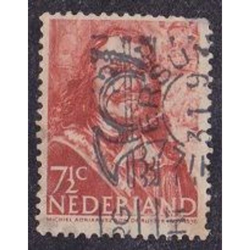Timbre Des Pays-Bas N°402 Y&t 7,5 C Rouge Carminé Amiraux M.A. De Ruyter