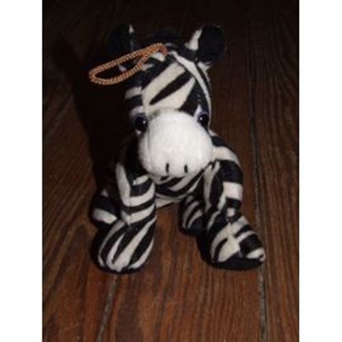 Zebre Eluz Doudou Rayé Noir Blanc Peluche De 17 Cm