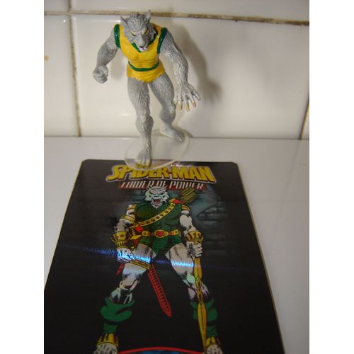 Spiderman Tower Of Power : Figurine  L'homme Loup + Sa Carte