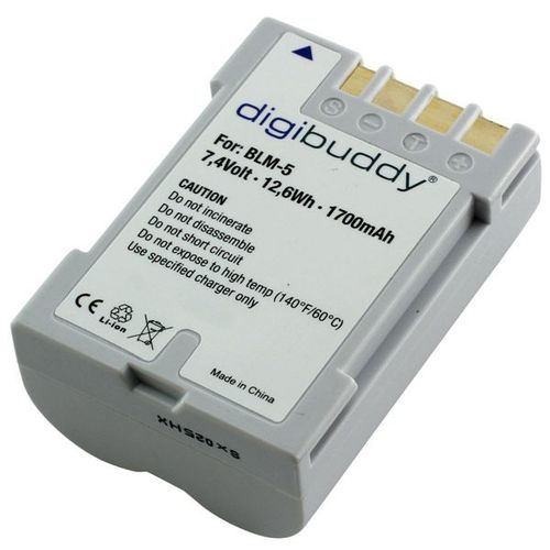 Batterie digibuddy® Li-Ion 1700mAh Olympus E-1 E-3 E-5  E-30 E-300 E-330 E-500 E-510 E-520