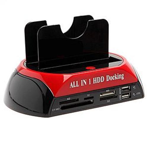 All In 1 HDD Docking Station Double 2.5 3.5 IDE SATA Boîte DISQUE