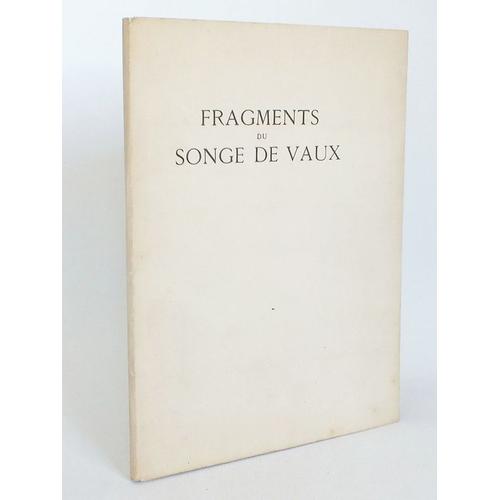 Fragments Du Songe De Vaux, Avec Un Tableau Final De Pierre-Louis Matthey