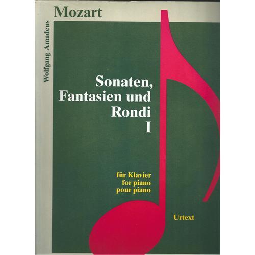 Sonates, Fantaisies Et Rondos De Mozart Pour Piano Volume1
