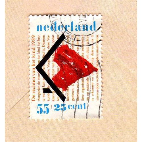 Timbre Nederland Pays-Bas Droits De L'enfant 1989