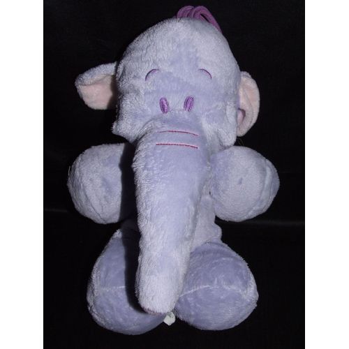 Éléphant Doudou Disney Nicotoy Parme Mauve Peluche De 35 Cm