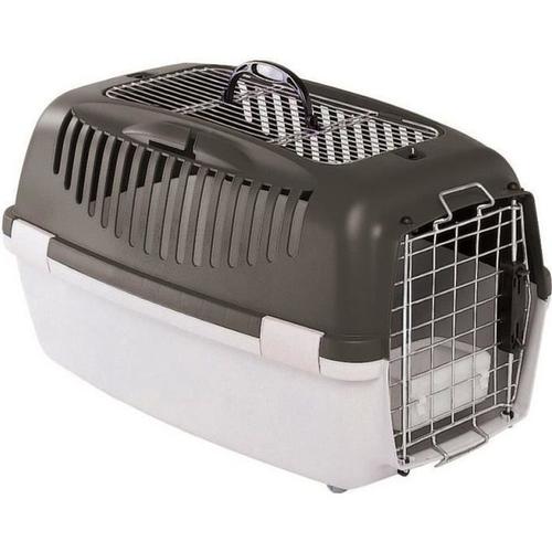 Stefanplast Box De Transport Gulliver 3 Top Free 61x40x38cm - Gris - Pour Chien