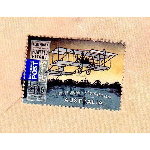 Timbre Australia Australie Centenaire Du Vol Motorisé - John Duigan 2010