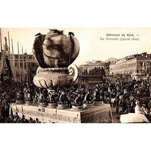 Carte Postale Ancienne, France, Alpes Maritimes ( 06 ), Nice, Le Carnaval, La Grenade ( Grand Char )