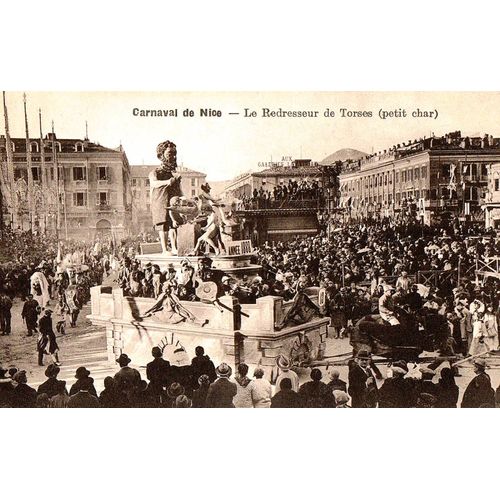 Carte Postale Ancienne, France, Alpes Maritimes ( 06 ), Nice, Le Carnaval, Le Redresseur De Torses ( Petit Char )