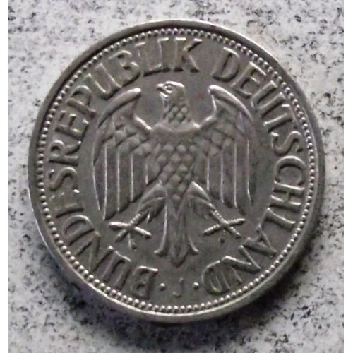 Pièce De 1 Deutschemark 1950  Lettre J.R.F.A.