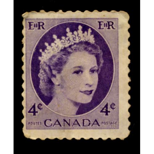 Timbre Canada, E * R (Elizabeth Regina), 4 Cents Non Oblitéré