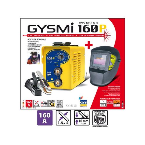 Poste à souder à l'arc GYS GYSMI 160P + Masque à souder LCD TECHNO 11 030435