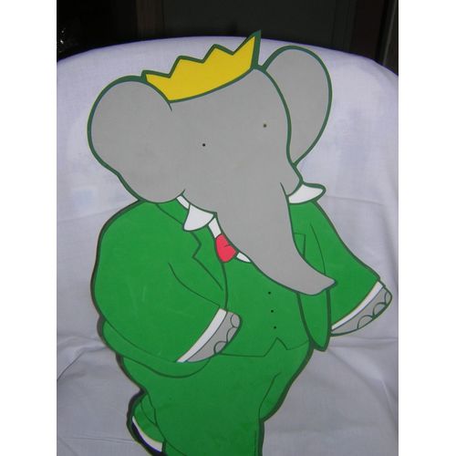 Personnage Babar En Plastique 47 X 29 Cm.