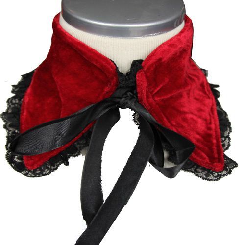 Col Chemise Veste Lolita Japonais Kawaii Gothique Gothic Punk Émo Écharpe