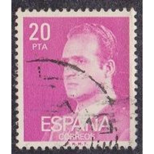 Timbre D'espagne N°2061 Y&t 20 P Lilas-Rouge Série Courante Roi Juan Carlos 1er