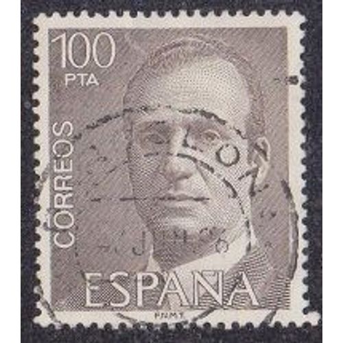 Timbre D'espagne N°2262 Y&t 100 P Brun Série Courante Roi Juan Carlos 1er