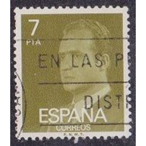 Timbre D'espagne N°1994 Y&t 7 P Olive Série Courante Roi Juan Carlos 1er