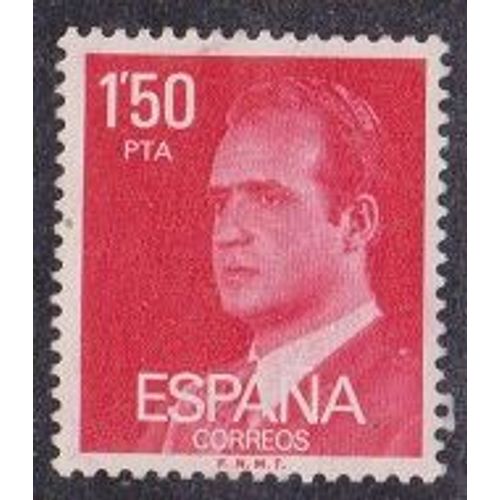 Timbre D'espagne N°1990 Y&t 1,50 P Carmin Série Courante Roi Juan Carlos 1er