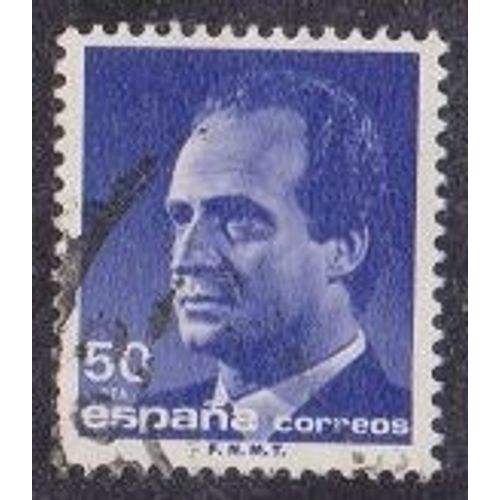 Timbre D'espagne N°2616 Y&t 50 P Violet Série Courante Roi Juan Carlos 1er
