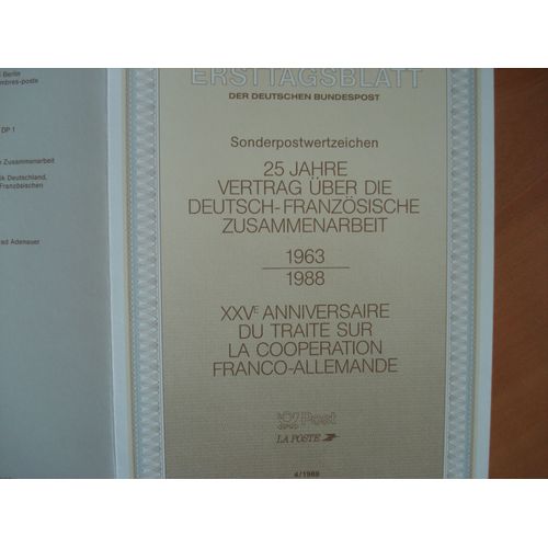 25 Ième Anniversaire Traité Franco-Allemand