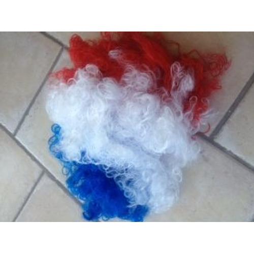 Perruque Bleu Blanc Rouge Supporter