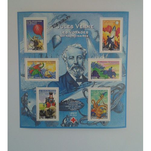 Bloc Feuillet Jules Verne, Héros