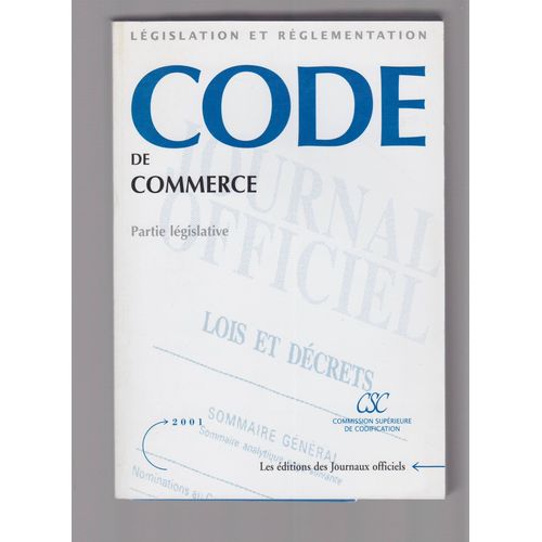 Code De Commerce : Partie Legislative