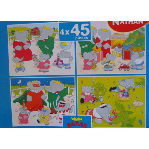 Puzzle Babar - 4x45 Pièces