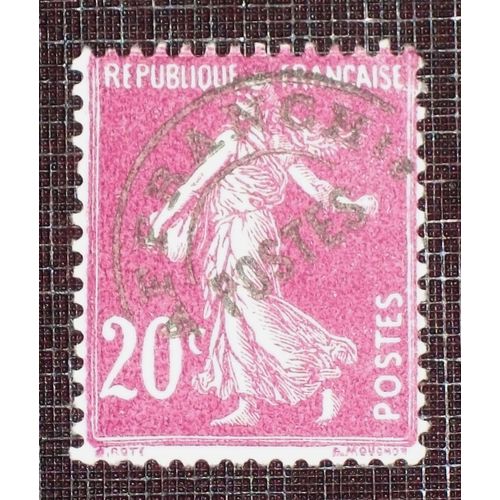 France Préoblitéré N° 55 Neuf Sans Charnière - 20c Lilas-Rose « Type Semeuse Fond Plein » - Cote 20 Euros