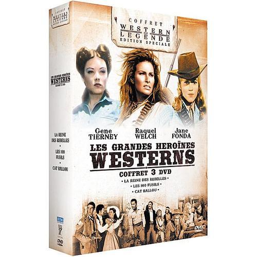 Westerns - Les Grandes Héroïnes : La Reine Des Rebelles + Les 100 Fusils + Cat Ballou - Coffret 3 Films - Pack